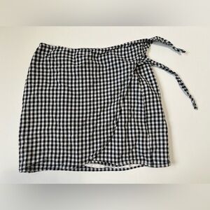 Madewell Gingham Wrap Skirt